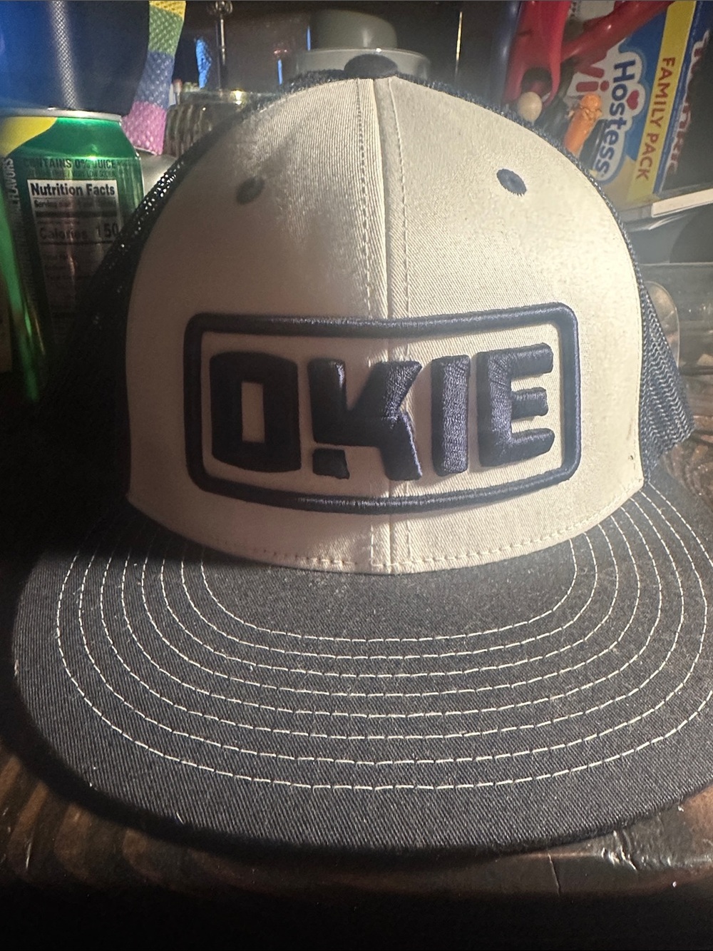 Pacifica Navy and White Mesh Snapback Hat